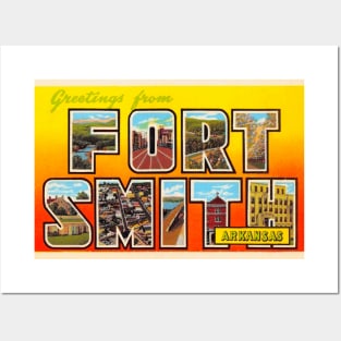 Greetings from Fort Smith, Arkansas - Vintage Large Letter Postcard Posters and Art